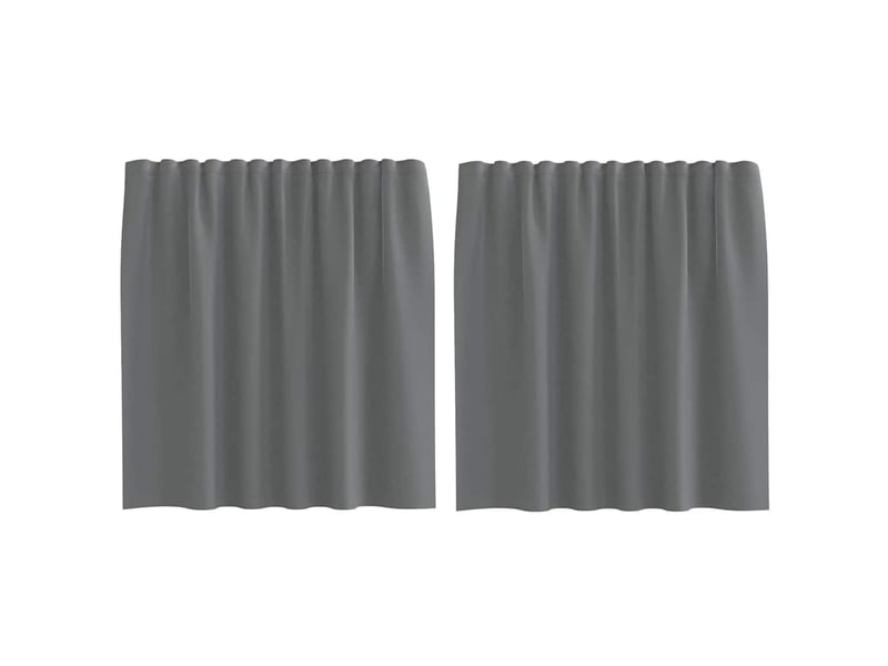  Lot de 2 rideaux en voile, voilages à œillets gris foncé cf44272  - Conforama A