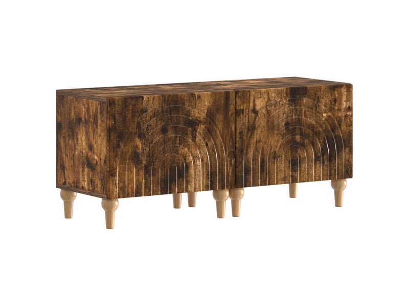 Ensemble de 3 meubles tv led chêne fumé bois d'ingénierie shl84725 - Conforama D