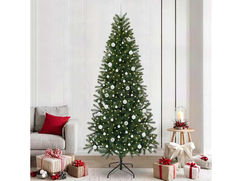 Sapin de noël artificiel, arbre de noël vert 240 cm pe et pvc shl23 - Conforama B
