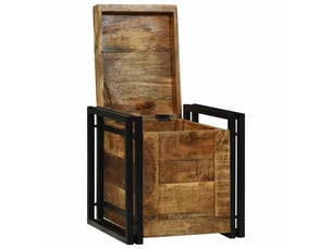 Boîte de rangement, coffre de rangement marron et noir 40x40x40 cm shl83064
