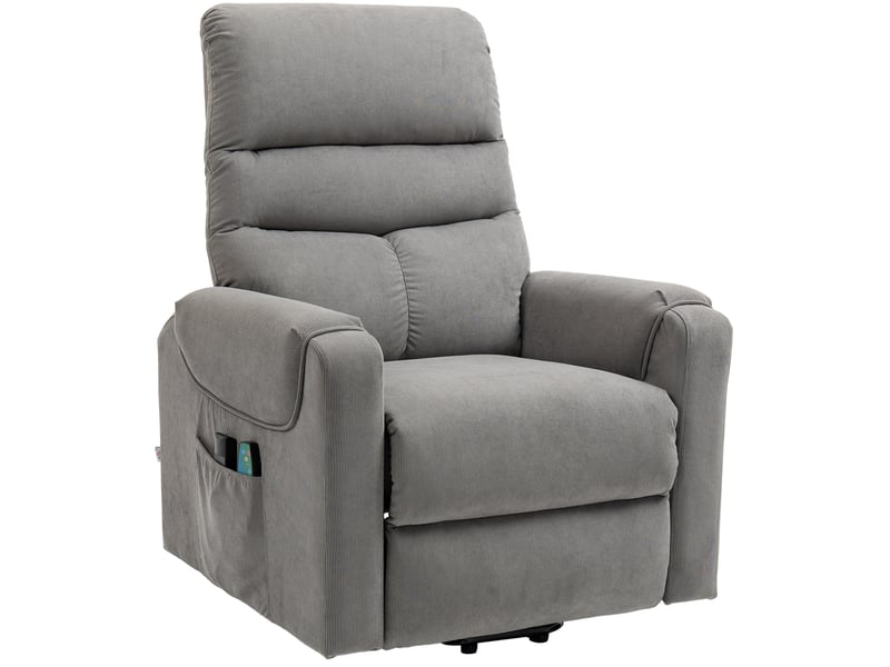  Fauteuil releveur électrique, massage chauffant, fauteuil relax inclinable avec repose-pieds pour salon  - Conforama A
