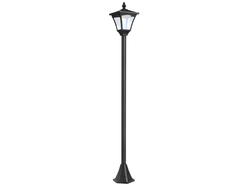 Lanterne solaire de jardin led 30 lumens, lampe solaire à piquet de 120 cm, noire  - Conforama B