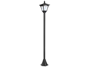 Lanterne solaire de jardin led 30 lumens, lampe solaire à piquet de 120 cm, noire