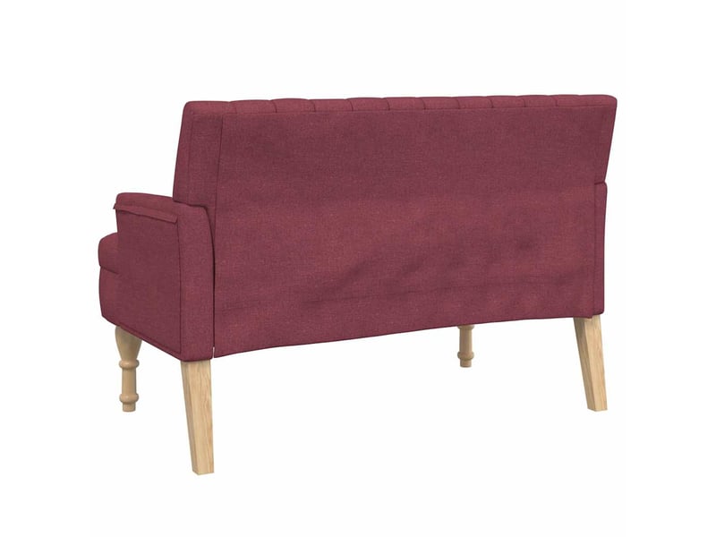  Banc chambre avec coussins rouge bordeaux 113x64,5x75,5 cm tissu  - Conforama E