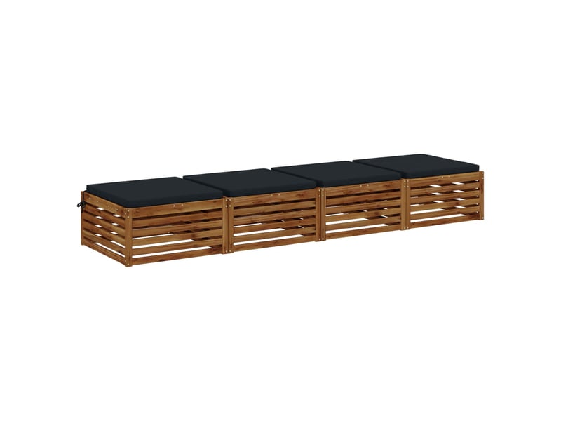 Lot de 4 coussins de siège, coussins d'assise soest 100 % polyester cf60236 - Conforama C
