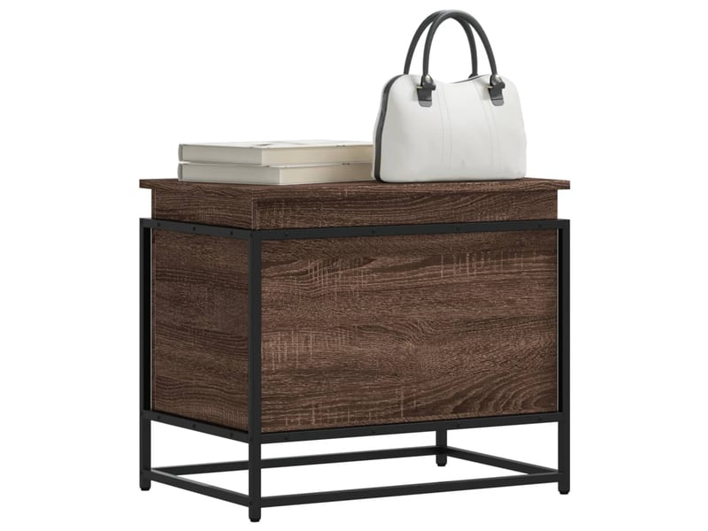  Boîte de rangement, coffre de rangement avec couvercle chêne marron bois ingénierie shl305  - Conforama B