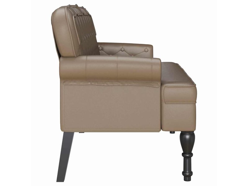 Banc chesterfield, canapé 2 places cappuccino 119,5x64,5x75 cm - Conforama E