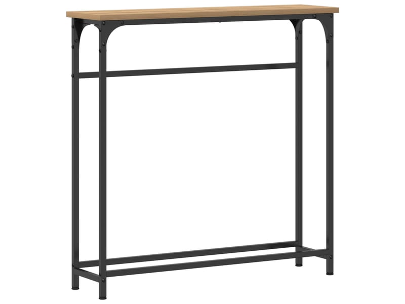  Table console - table d'appoint - table d' entrée chêne artisanal 75 x 19,5 x 75 cm  - Conforama A