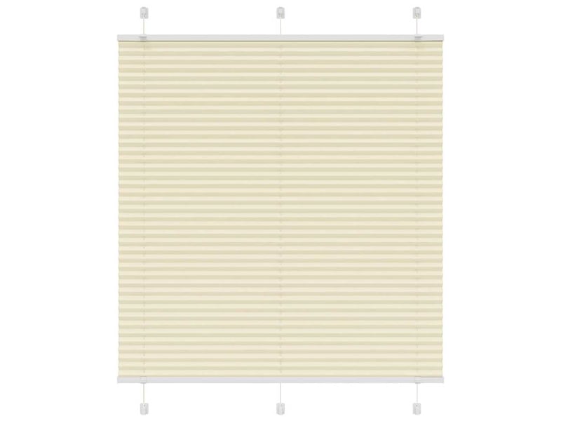Store plissé, store de fenêtre crème 120x100cm largeur du tissu 119,4cm polyester cf46829 - Conforama B
