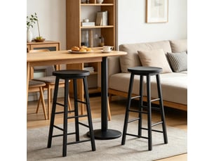 Tabourets de bar élégance lot de 2, style bistrot, avec repose-pieds, chaises cuisine modernes