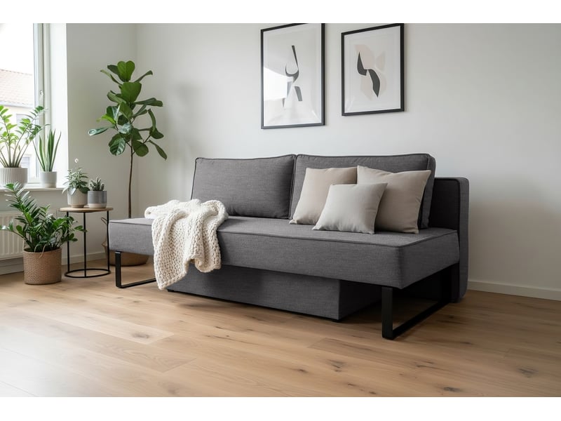 Canapé nomi 3 places tissu faro 23 gris - Conforama B