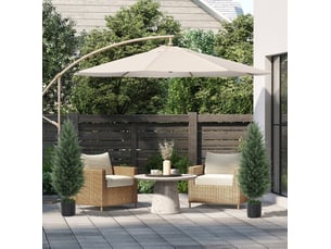 Lot de 2 cyprès artificiels 33x33x90 cm résistants aux uv en pot vert