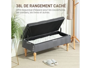 Banquette lit convertible couchage Occasionnel gris