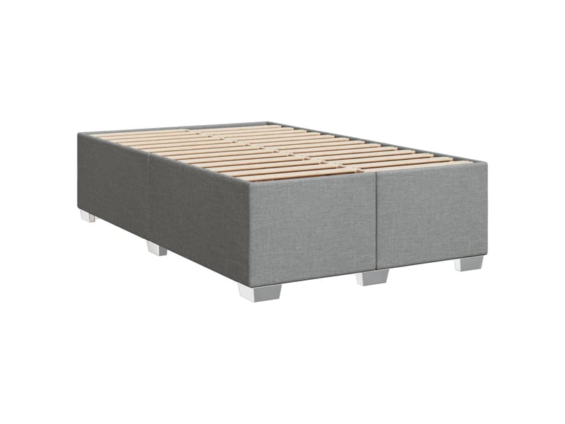 Lit double- lit adulte -  cadre de lit sans matelas gris clair 120x190 cm tissu  - Conforama B