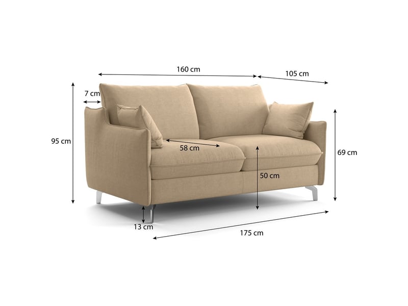  Canapé droit convertible 3 places en tissu chenille taupe - ouverture express - astoria Astoria - Conforama D