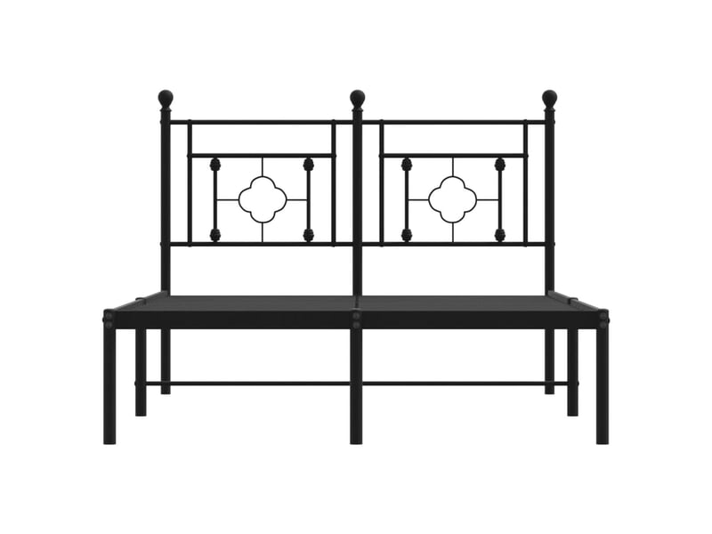  Lit double- lit adulte -  cadre de lit métal sans matelas avec tête de lit noir 120x200cm  - Conforama D