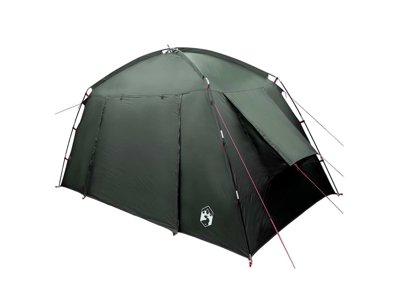 Tente de camping, tente cabane 4 personne vert armée polyester - Conforama C