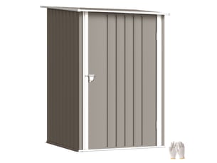 Abri de jardin 1m² - remise pour outils - cabanon porte verrouillable - dim. 1l x 1,03l x 1,6h m - tôle d'acier ondulée