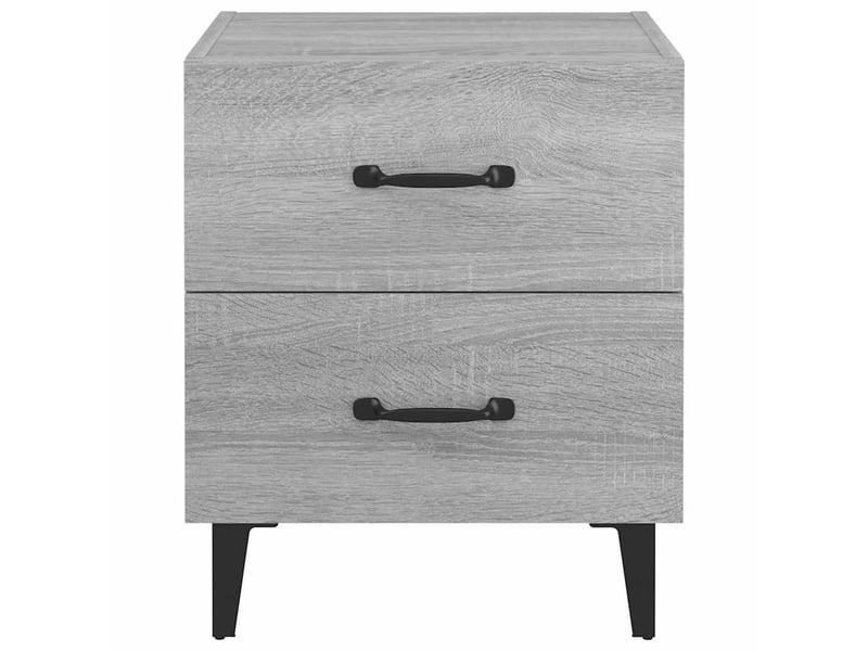  Lot de 2 tables de chevet - cabinet de chevet - table de nuit sonoma gris 40x35x47,5 cm  - Conforama C
