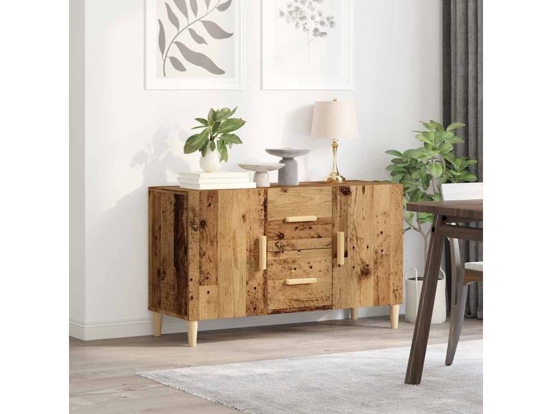  Buffet - bahut - meuble de rangement vieux bois 100x36x60 cm bois d'ingénierie  - Conforama C