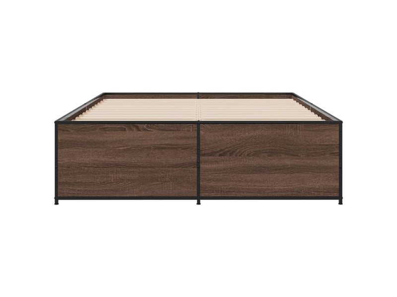  Lit double- lit adulte -  cadre de lit sans matelas chêne marron 120x190 cm  - Conforama C