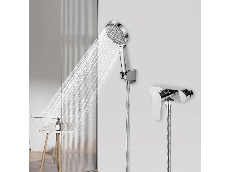 Mitigeur monocommande douche - robinet baignoire murale chromé, raccord fileté g12 pour flexible, design moderne - Conforama E