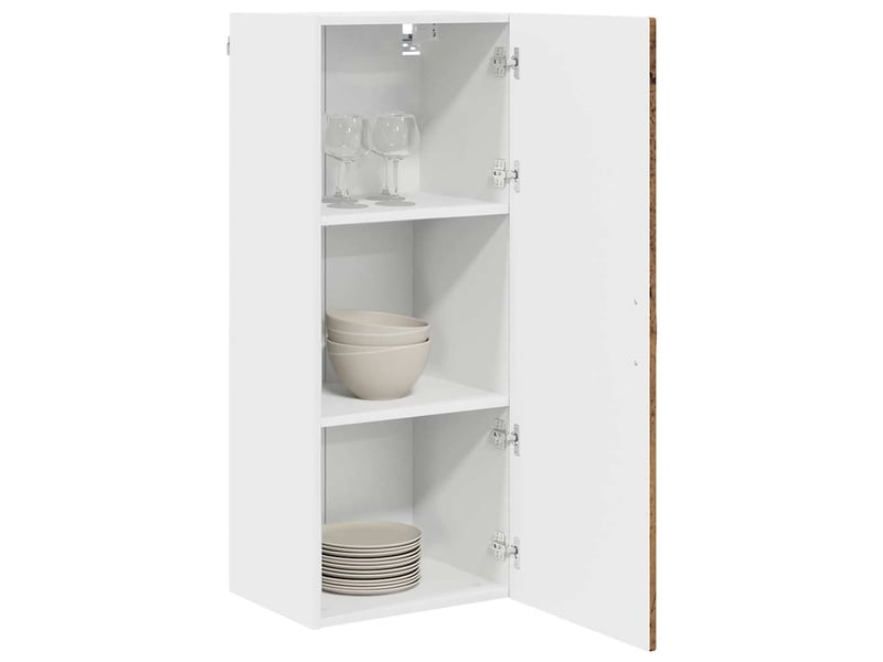 Meuble mural de cuisine, armoire de cuisine bois ancien 40x31x100cm shl459 - Conforama C