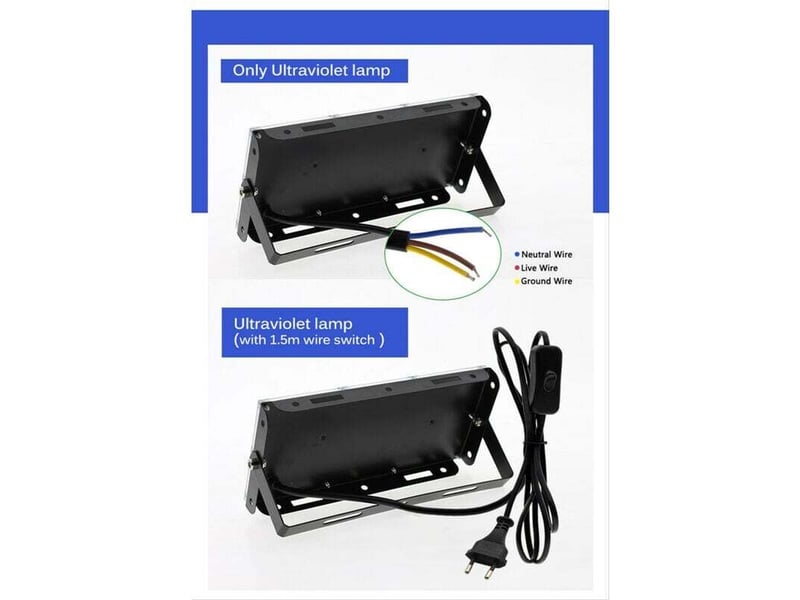  Projecteur uv led 300w lumière noire ip65 imperméable  - Conforama E
