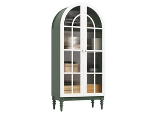 Vitrine coloris vert 3 étagère(s) <strong>MEULVA</strong> <strong></strong> - 76 cmx165 cm