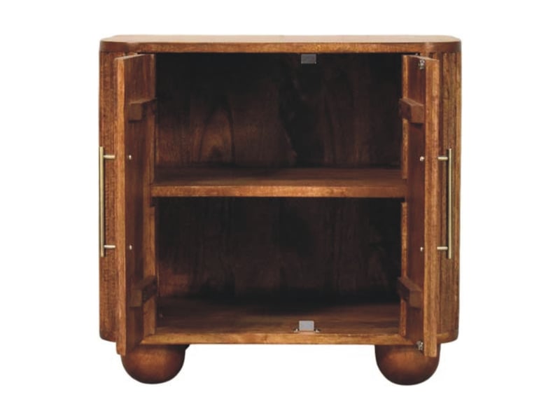  Artisan furniture petit buffet cannelé solis en bois massif  - Conforama E