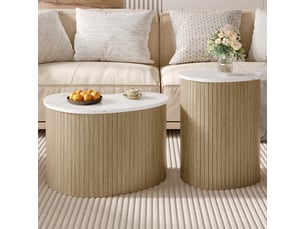 Table basse rond(e) coloris naturel <strong></strong> <strong></strong>