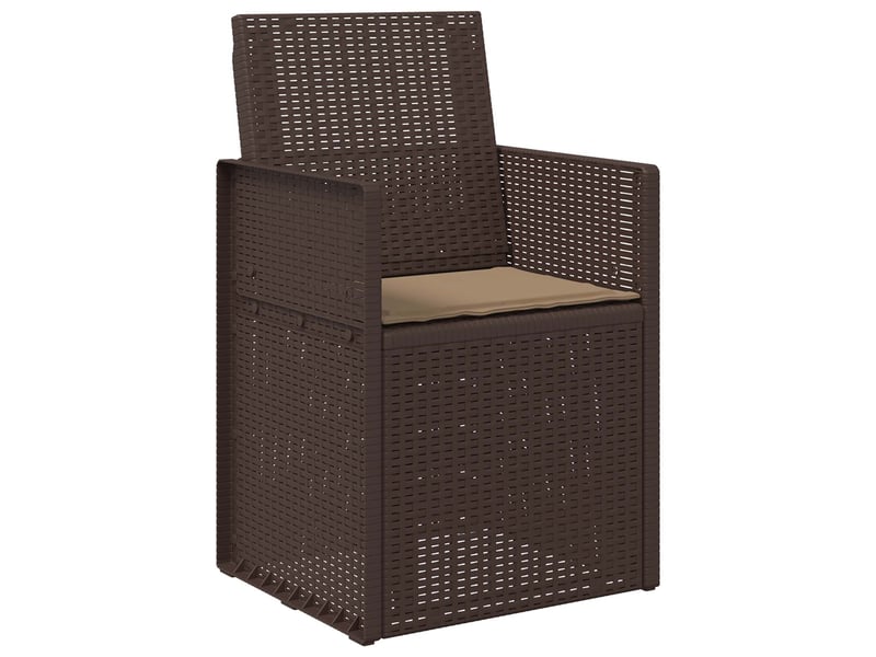  Lot de 4 coussins de siège, coussins décoratifs polyester taupe 47 x 36 x 2 cm cf59951  - Conforama C