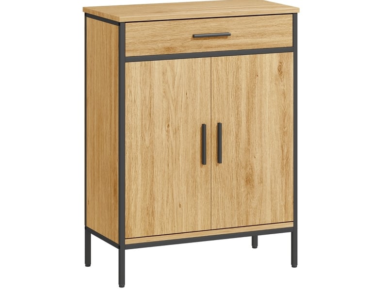  Meuble de rangement de salle de bain 60x30x80 cm – chêne – tiroir et portes à fermeture douce silencieuse  - Conforama A