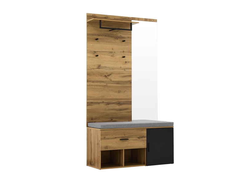 Portemanteau avec banc et rangement 104 x 190 cm en bois  - Conforama R
