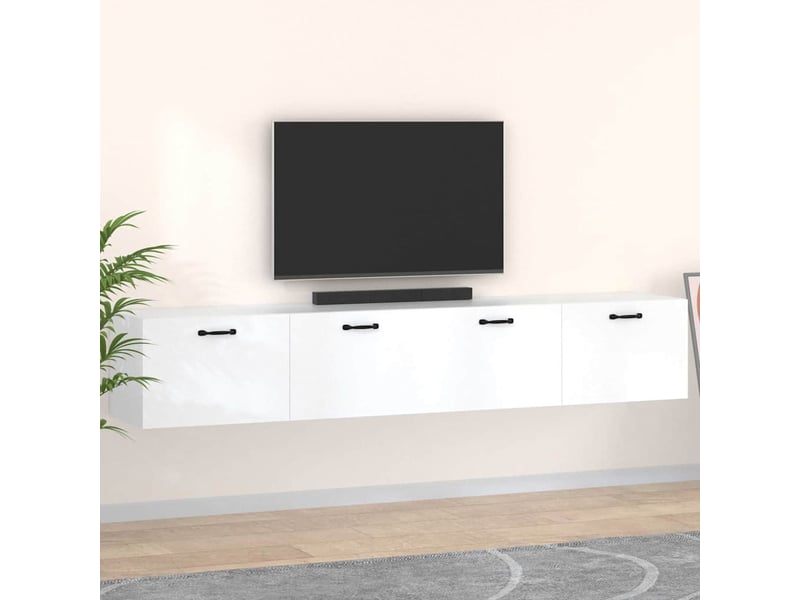  Armoires murales 2 pcs salon blanc 100x36,5x35cm bois d'ingénierie shl7973  - Conforama B