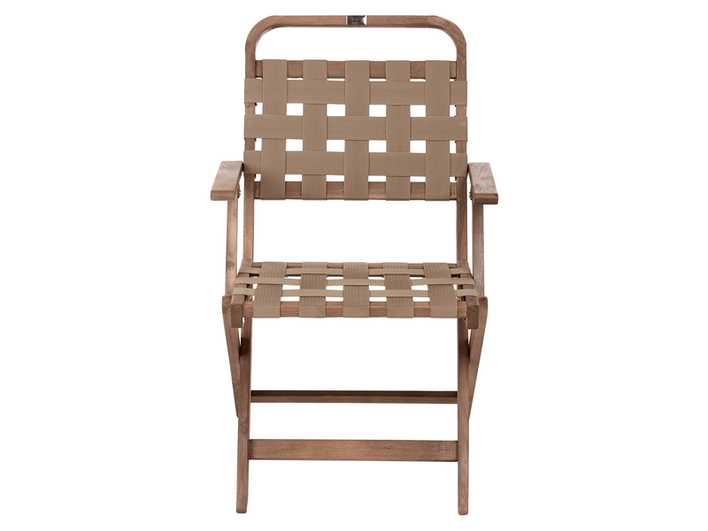  Lot de 2 chaises de jardin milzano acacia marron  - Conforama E