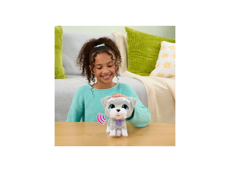  Jouet peluche interactive chien schnauzer 23 cm marche et aboit, laisse amovible FUR0886144282065 - Conforama E