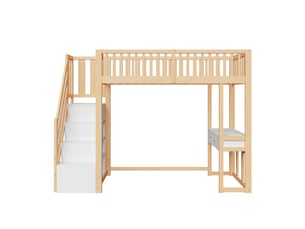 Lit mezzanine 90x200 cm <strong></strong>  <strong></strong> coloris blanc
