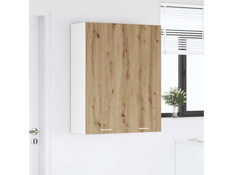  Meuble de rangement cuisine, armoire suspendue chêne artisanal 80x31x100cm shl5709  - Conforama D
