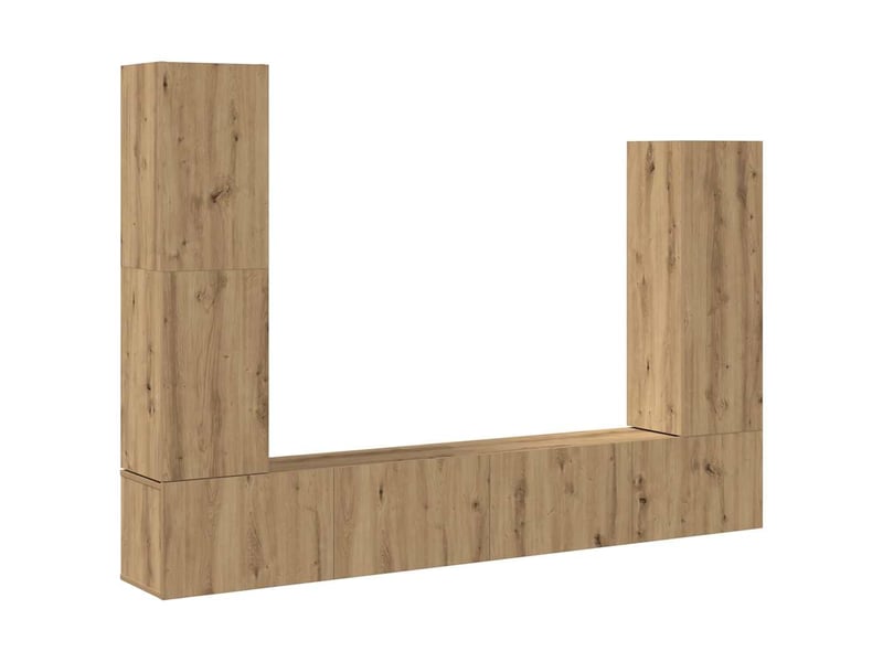  Ensemble de meuble tv - banc tv - meuble de rangement mural 4 pcs chêne artisanal  - Conforama A