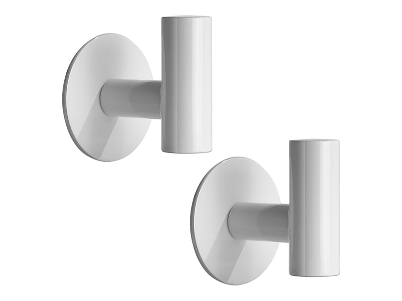 2 pièces crochet auto-adhésif porte serviette de salle de bains, support mural autocollant sans percage anti-rouille pour clés cuisine bureau placard, blanc - Conforama A