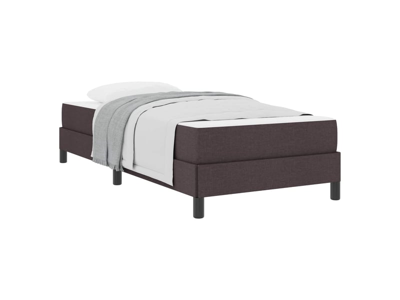 Lit simple- lit adulte - lit à ressorts marron foncé 100 x 200 cm tissu - Conforama A