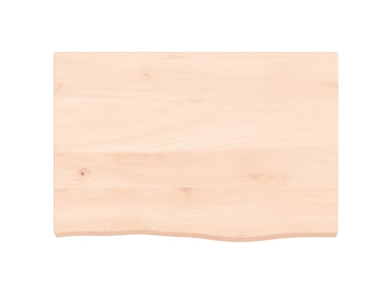 Comptoir de salle de bain, plan de travail 60x40x(2-4) cm bois massif non traité cf65739 - Conforama D