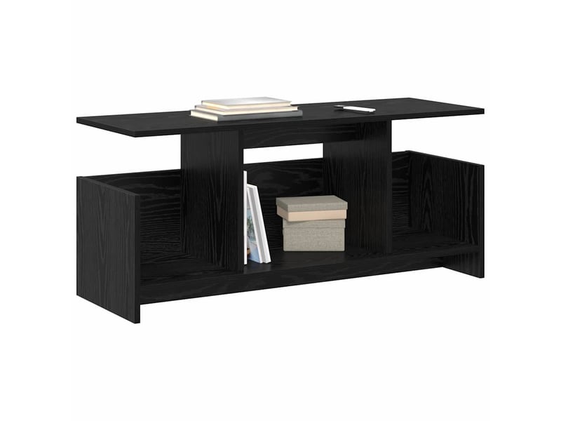  Meuble tv - banc tv - meuble de rangement 102 x 35 x 45 cm chêne noir bois d'ingénierie  - Conforama C