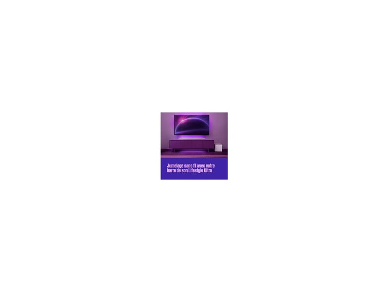  Caisson subwoofer sans fil lifestyle ultra cleanbass port 2,0 w blanc nuage 8216398 - Conforama E