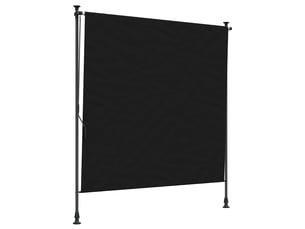 Store enrouleur, store roulant extérieur noir 150 x 270 cm cf47458
