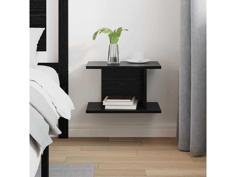 Table de chevet - cabinet de chevet - table de nuit chêne noir 40 x 30 x 25 cm bois d'ingénierie  - Conforama C