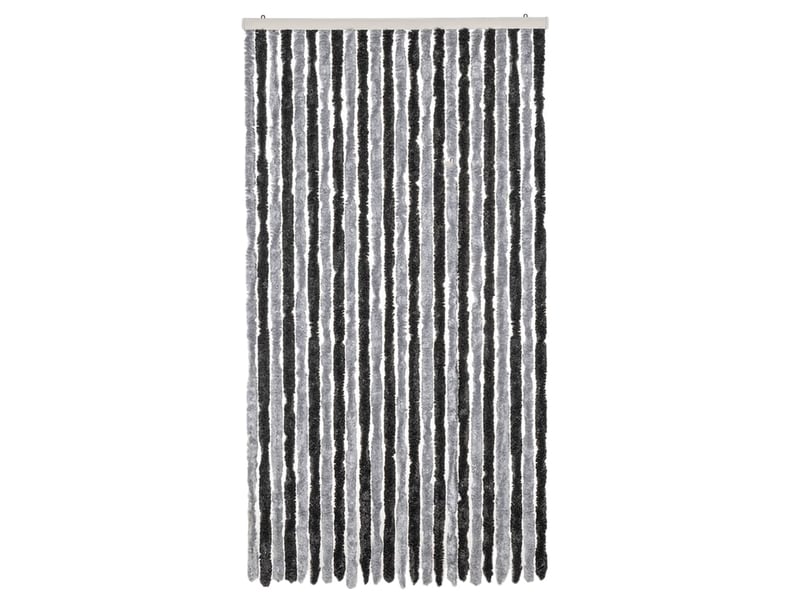  Rideau anti-mouches, moustiquaire gris et noir 100x200 cm chenille cf43544  - Conforama C