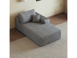 Canapé droit fixe <strong>VVBV</strong> <strong></strong> 1 place Tissu gris