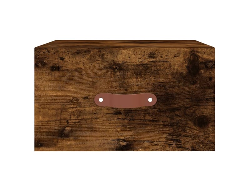  Table de chevet chanmbre, table d'appoint murale chêne fumé 35x35x20 cm shl9950  - Conforama C
